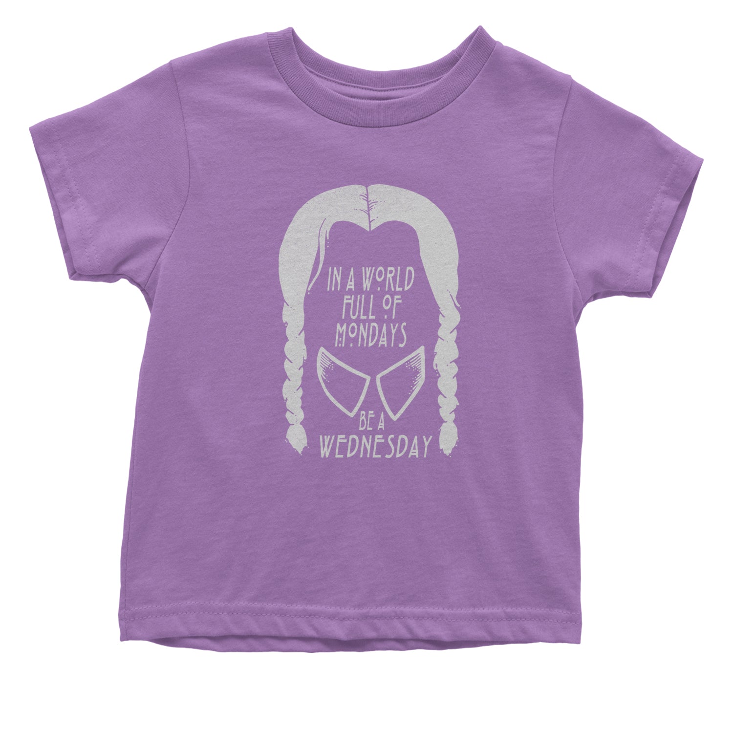 In A World Full Of Mondays, Be A Wednesday Infant One-Piece Romper Bodysuit and Toddler T-shirt academy, jericho, more, never, nevermore, vermont, Wednesday by Expression Tees