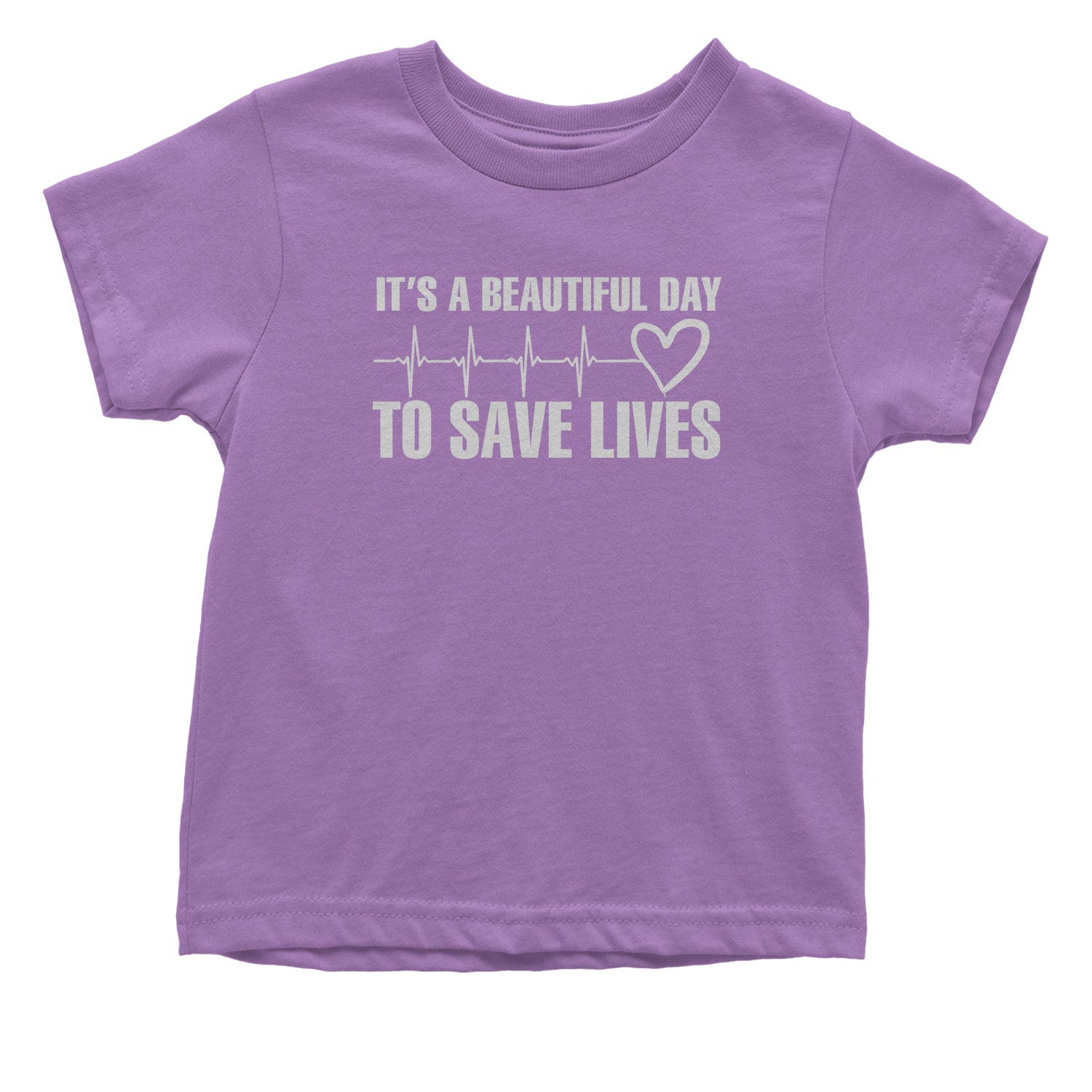 It's A Beautiful Day To Save Lives (White Print) Infant One-Piece Romper Bodysuit and Toddler T-shirt #expressiontees by Expression Tees