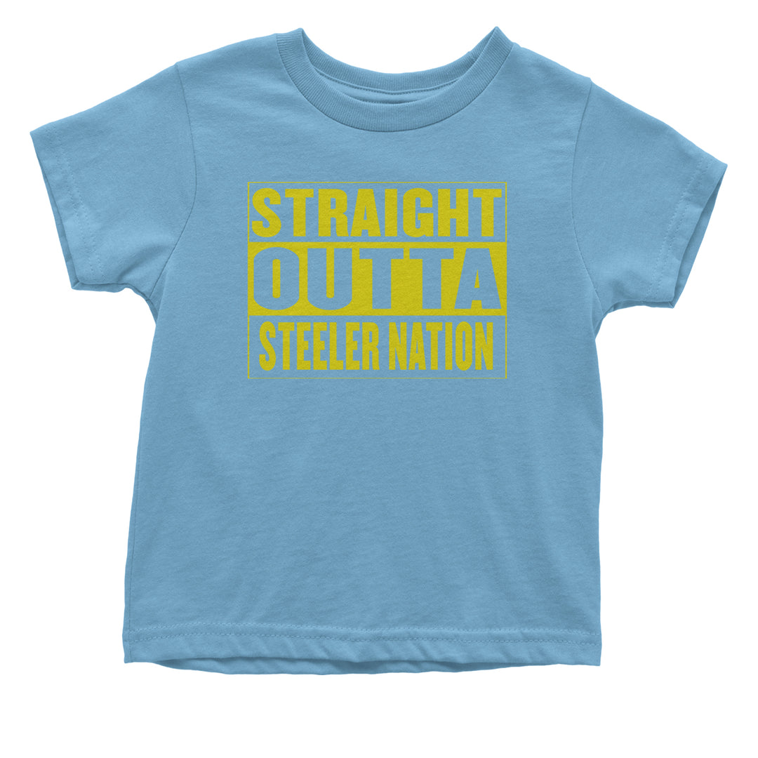 Straight Outta Steeler Nation Football  Infant One-Piece Romper Bodysuit or Toddler T-shirt