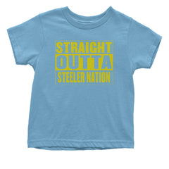 Straight Outta Steeler Nation Football  Infant One-Piece Romper Bodysuit or Toddler T-shirt