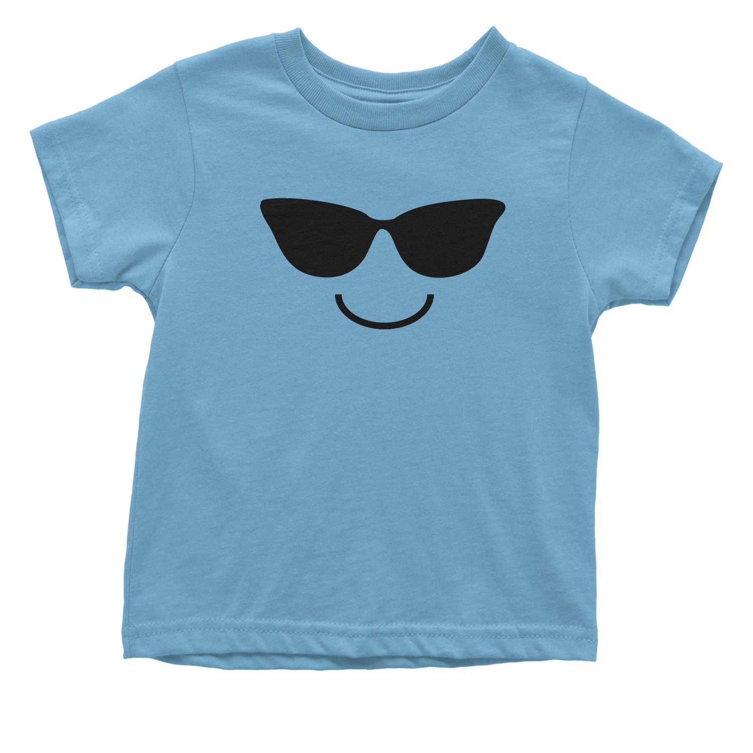 Emoticon Sunglasses Smile Face Toddler T-Shirt cosplay, costume, dress, emoji, emote, face, halloween, smiley, up, yellow by Expression Tees