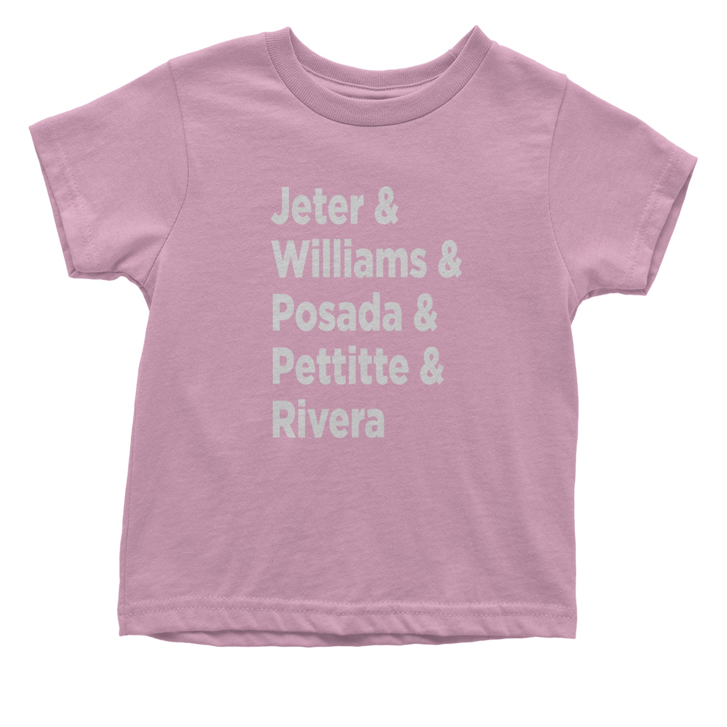 Jeter and Williams and Posada and Pettitte and Rivera Infant One-Piece Romper Bodysuit and Toddler T-shirt baseball, comes, here, judge, the by Expression Tees