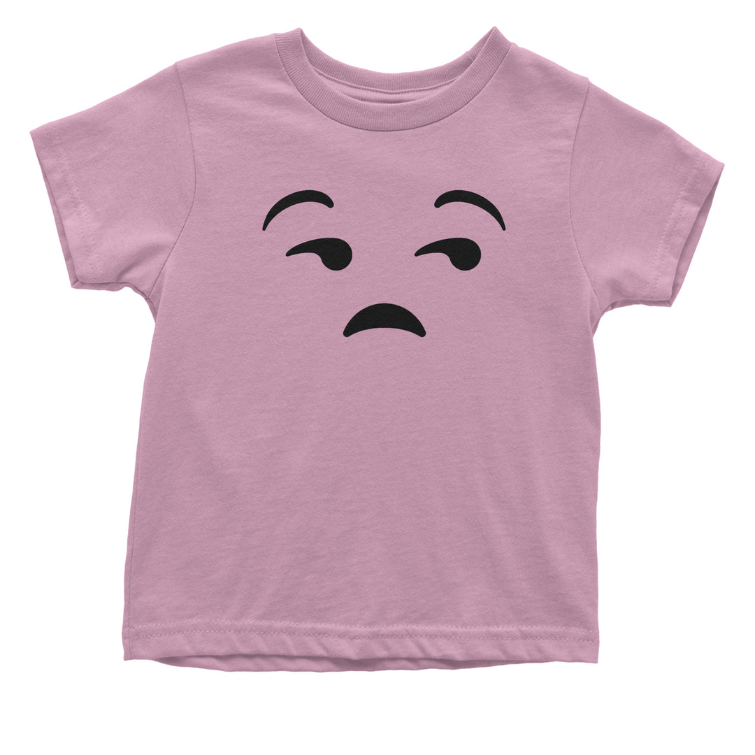 Emoticon Whatever Smile Face Toddler T-Shirt cosplay, costume, dress, emoji, emote, face, halloween, smiley, up, yellow by Expression Tees