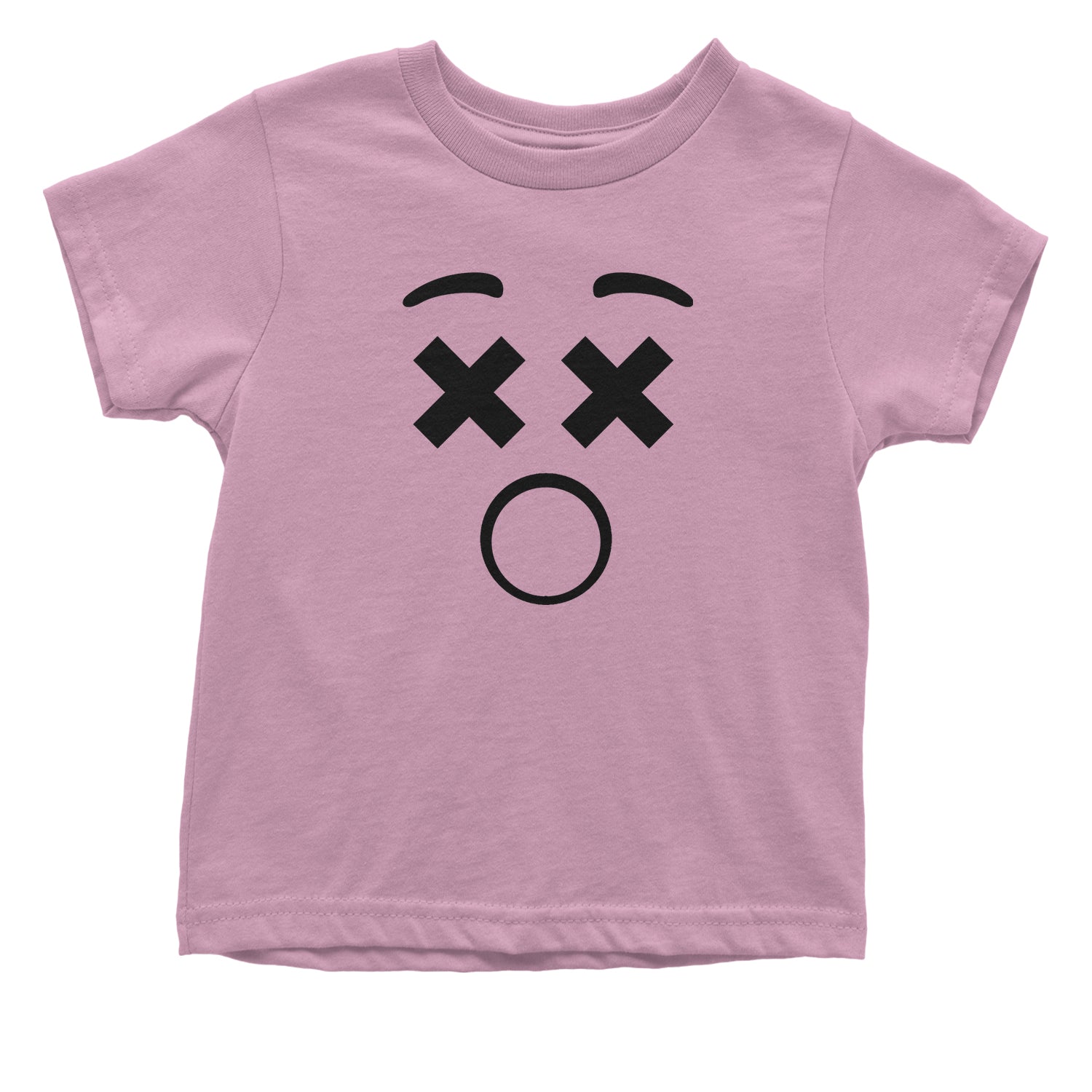 Emoticon XX Eyes Smile Face Toddler T-Shirt cosplay, costume, dress, emoji, emote, face, halloween, smiley, up, yellow by Expression Tees