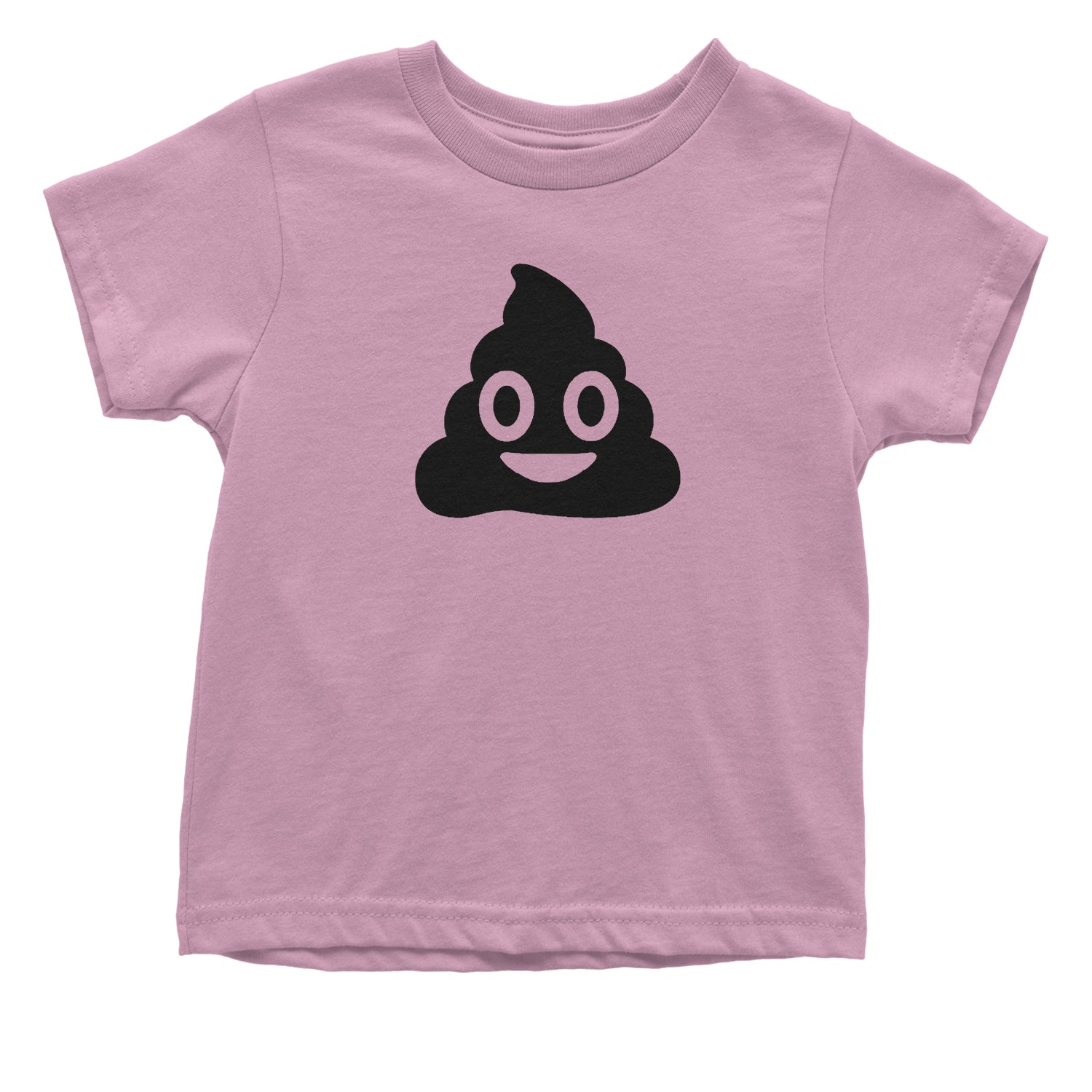 Emoticon Poop Face Smile Face Toddler T-Shirt cosplay, costume, dress, emoji, emote, face, halloween, smiley, up, yellow by Expression Tees