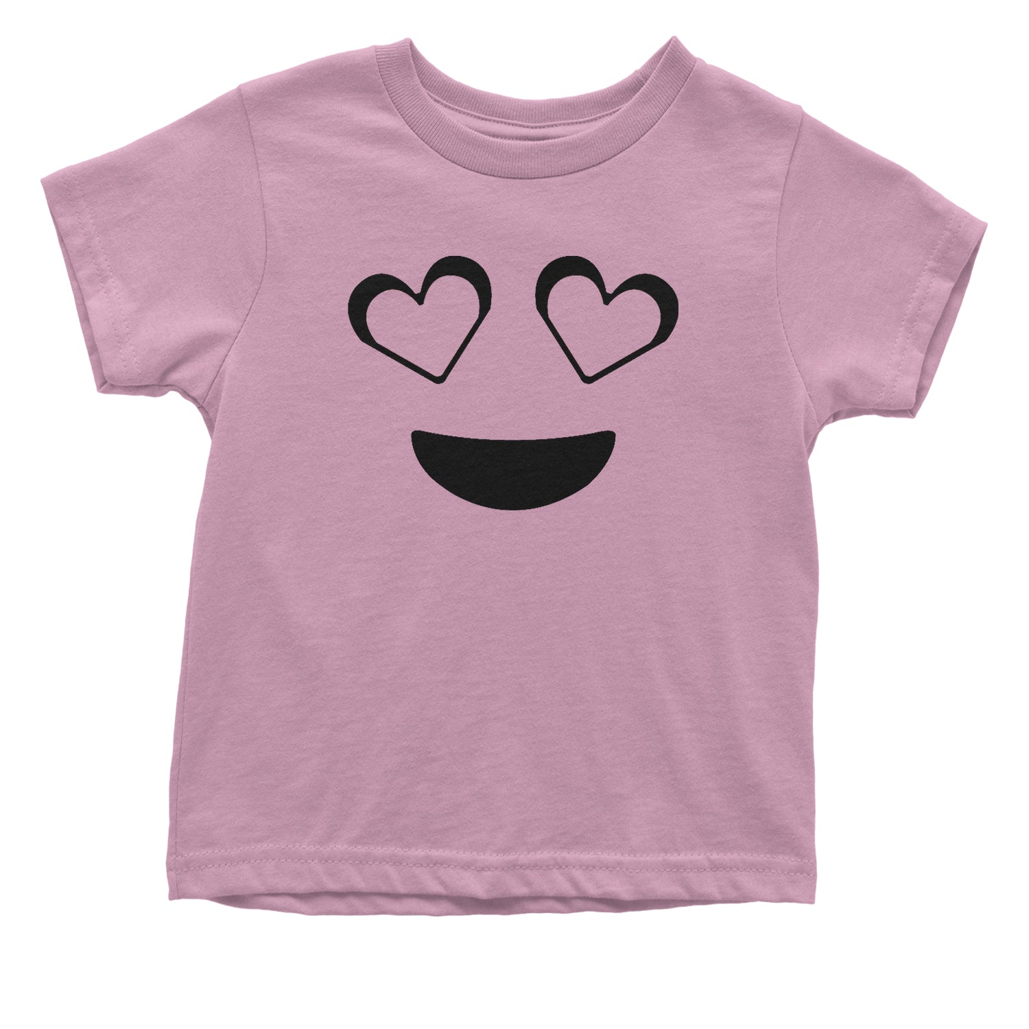Emoticon Heart Eyes Smile Face Infant One-Piece Romper Bodysuit and Toddler T-shirt cosplay, costume, dress, emoji, emote, face, halloween, Smile, up, yellow by Expression Tees
