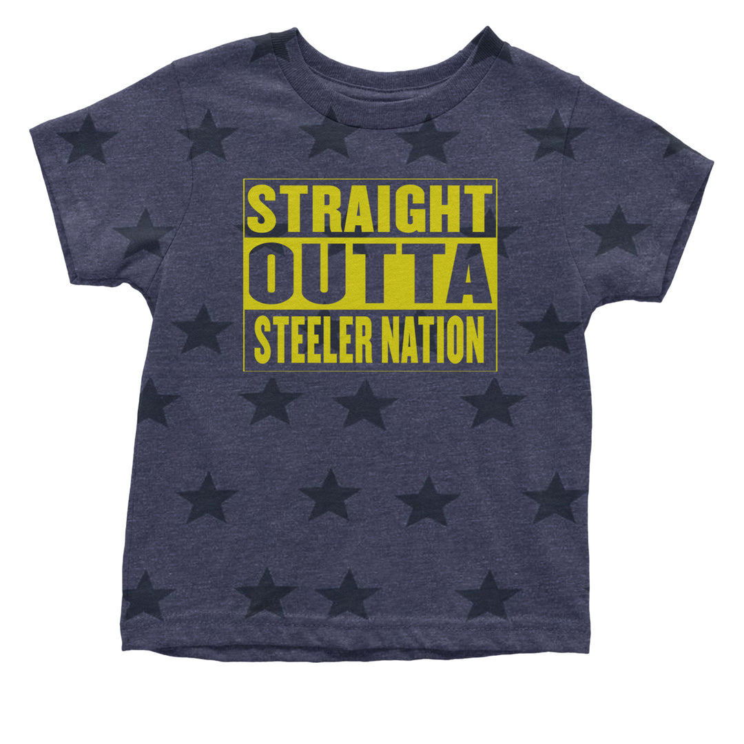 Straight Outta Steeler Nation Football  Infant One-Piece Romper Bodysuit or Toddler T-shirt
