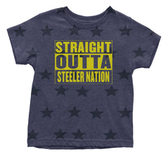 Straight Outta Steeler Nation Football  Infant One-Piece Romper Bodysuit or Toddler T-shirt