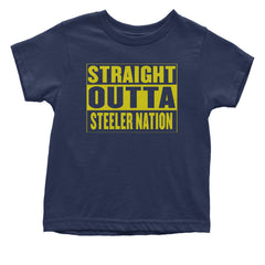 Straight Outta Steeler Nation Football  Infant One-Piece Romper Bodysuit or Toddler T-shirt