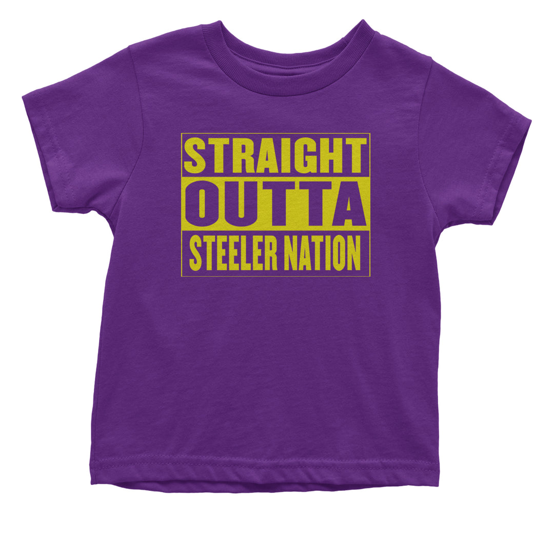 Straight Outta Steeler Nation Football  Infant One-Piece Romper Bodysuit or Toddler T-shirt