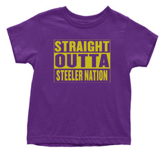 Straight Outta Steeler Nation Football  Infant One-Piece Romper Bodysuit or Toddler T-shirt