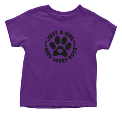 Dogs Just A Girl Who Loves DOGS Toddler T-Shirt dog, puppy, rescue by Expression Tees