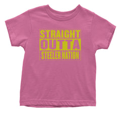 Straight Outta Steeler Nation Football  Infant One-Piece Romper Bodysuit or Toddler T-shirt