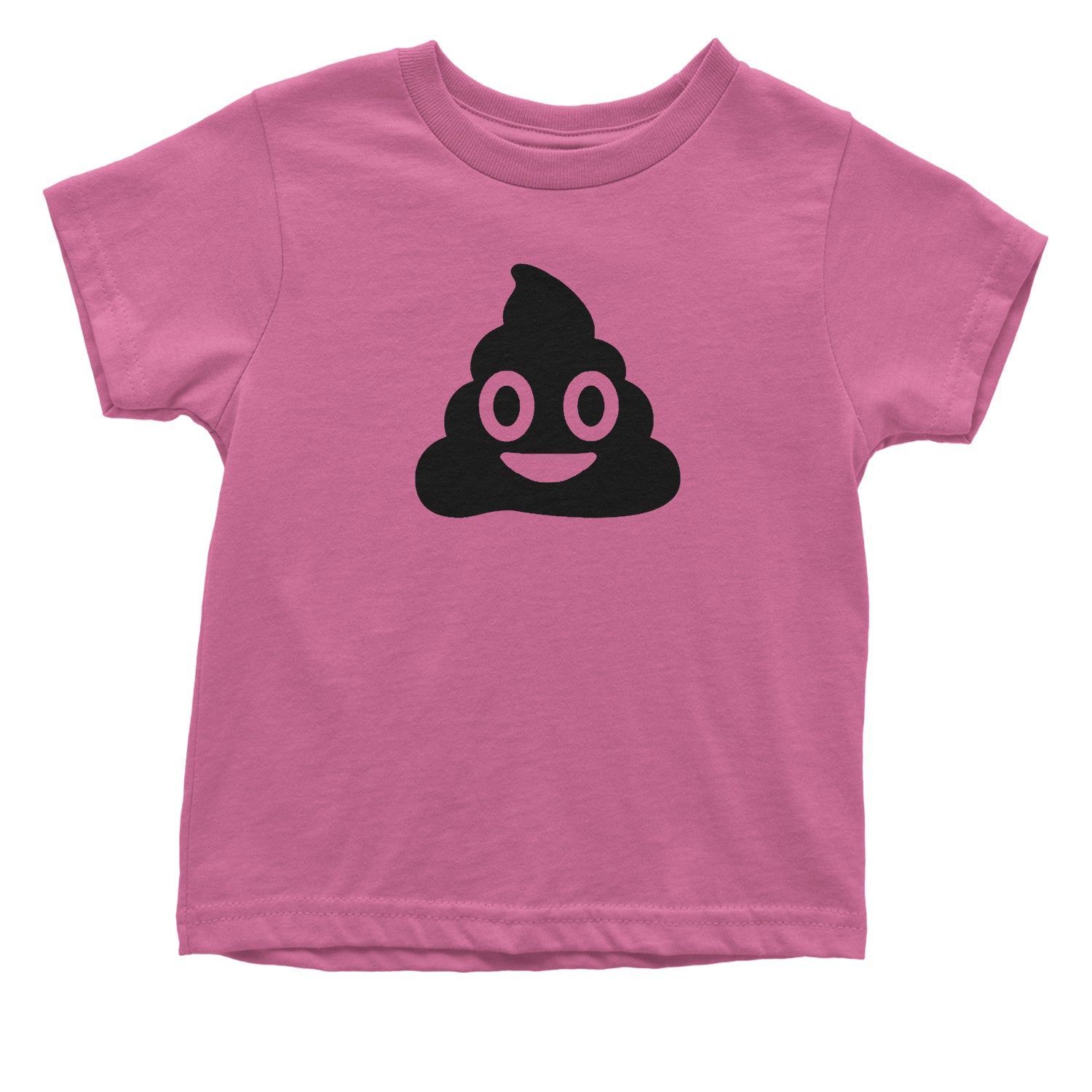 Emoticon Poop Face Smile Face Toddler T-Shirt cosplay, costume, dress, emoji, emote, face, halloween, smiley, up, yellow by Expression Tees