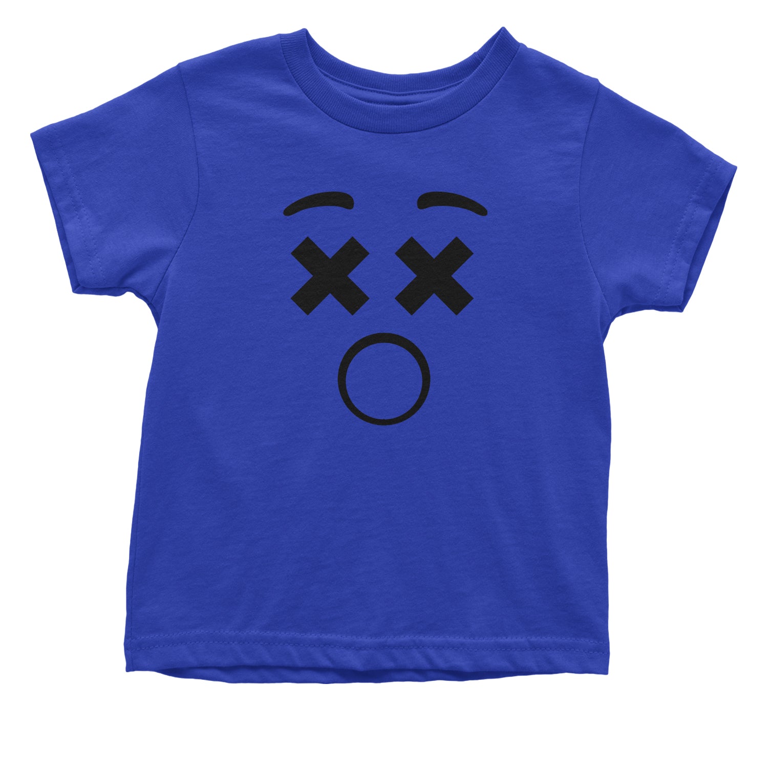 Emoticon XX Eyes Smile Face Toddler T-Shirt cosplay, costume, dress, emoji, emote, face, halloween, smiley, up, yellow by Expression Tees