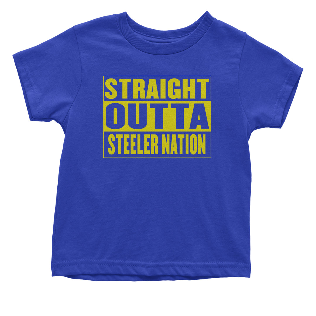 Straight Outta Steeler Nation Football  Infant One-Piece Romper Bodysuit or Toddler T-shirt