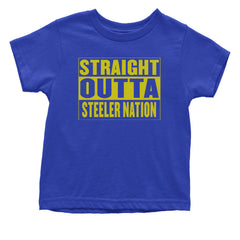 Straight Outta Steeler Nation Football  Infant One-Piece Romper Bodysuit or Toddler T-shirt