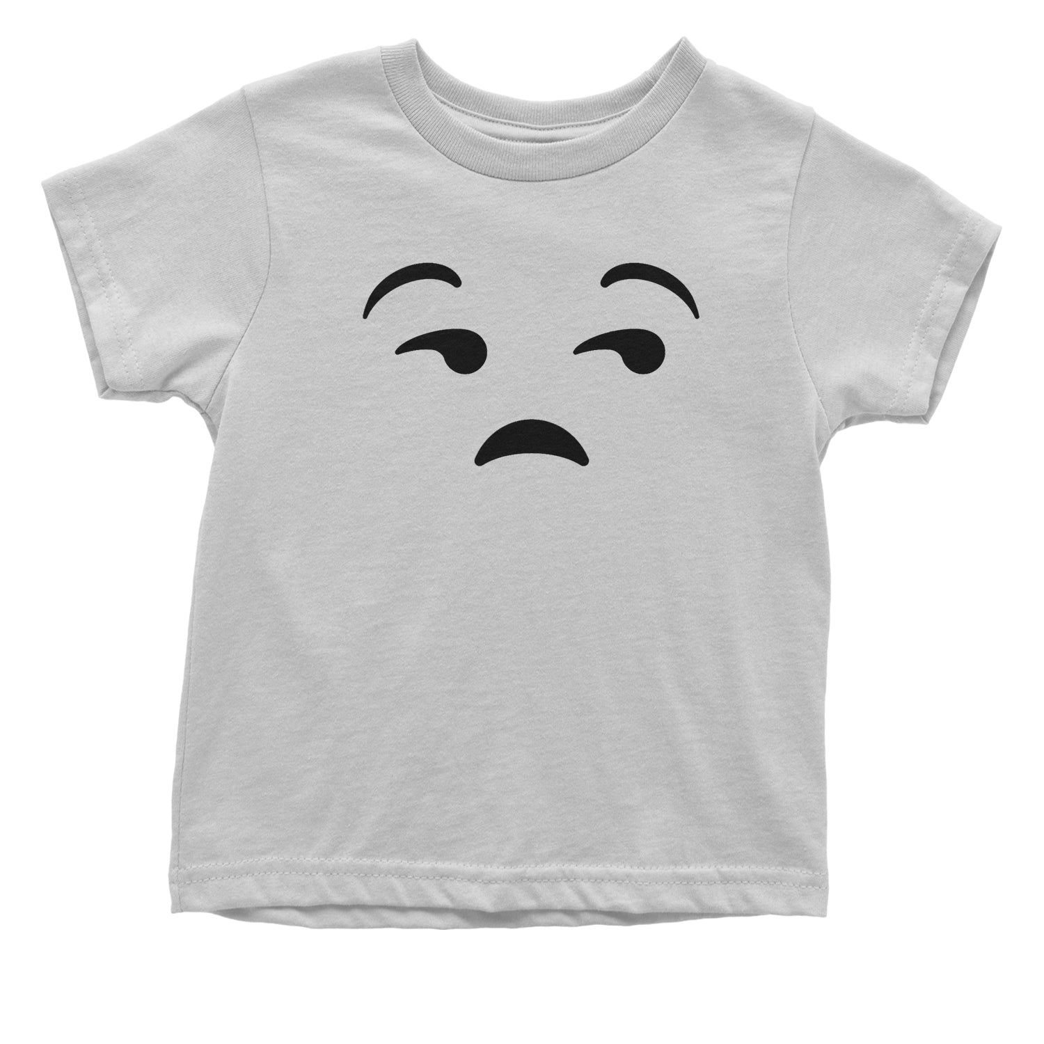 Emoticon Whatever Smile Face Toddler T-Shirt cosplay, costume, dress, emoji, emote, face, halloween, smiley, up, yellow by Expression Tees