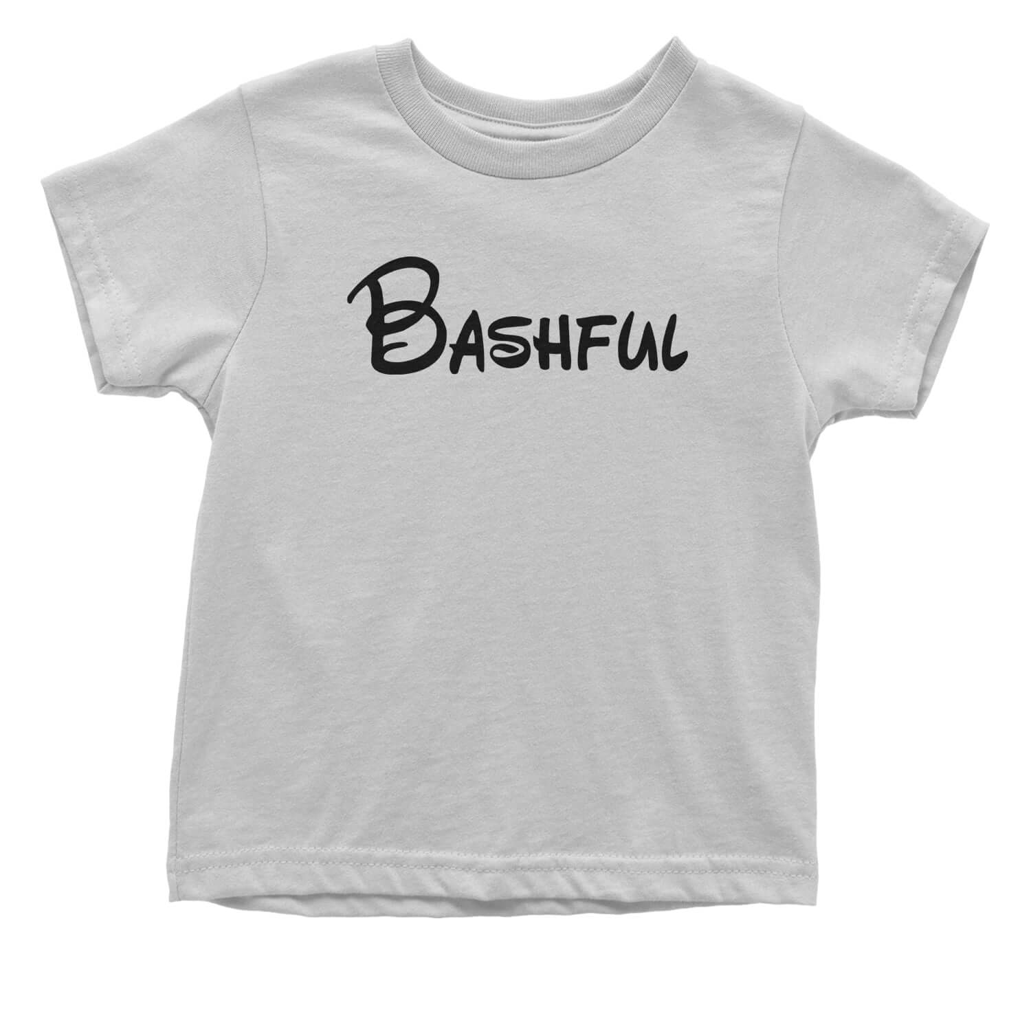 Bashful - 7 Dwarfs Costume Toddler T-Shirt and, costume, dwarfs, group, halloween, matching, seven, snow, the, white by Expression Tees