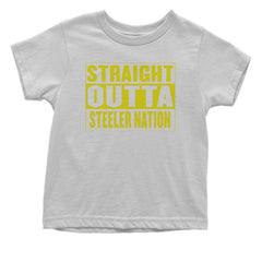 Straight Outta Steeler Nation Football  Infant One-Piece Romper Bodysuit or Toddler T-shirt