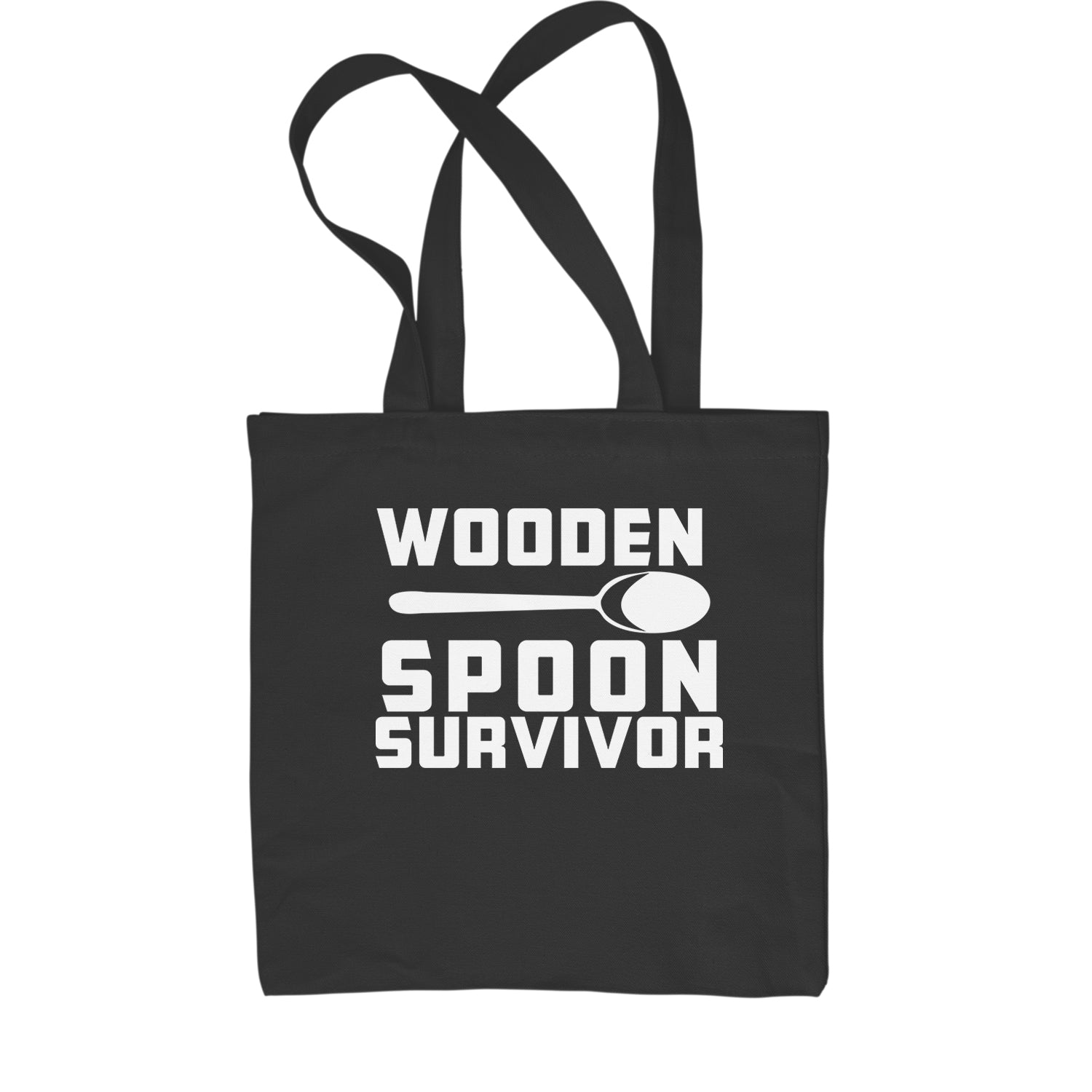 Wooden Spoon Survivor Shopping Tote Bag funny, shirt, spoon, survivor, wooden by Expression Tees