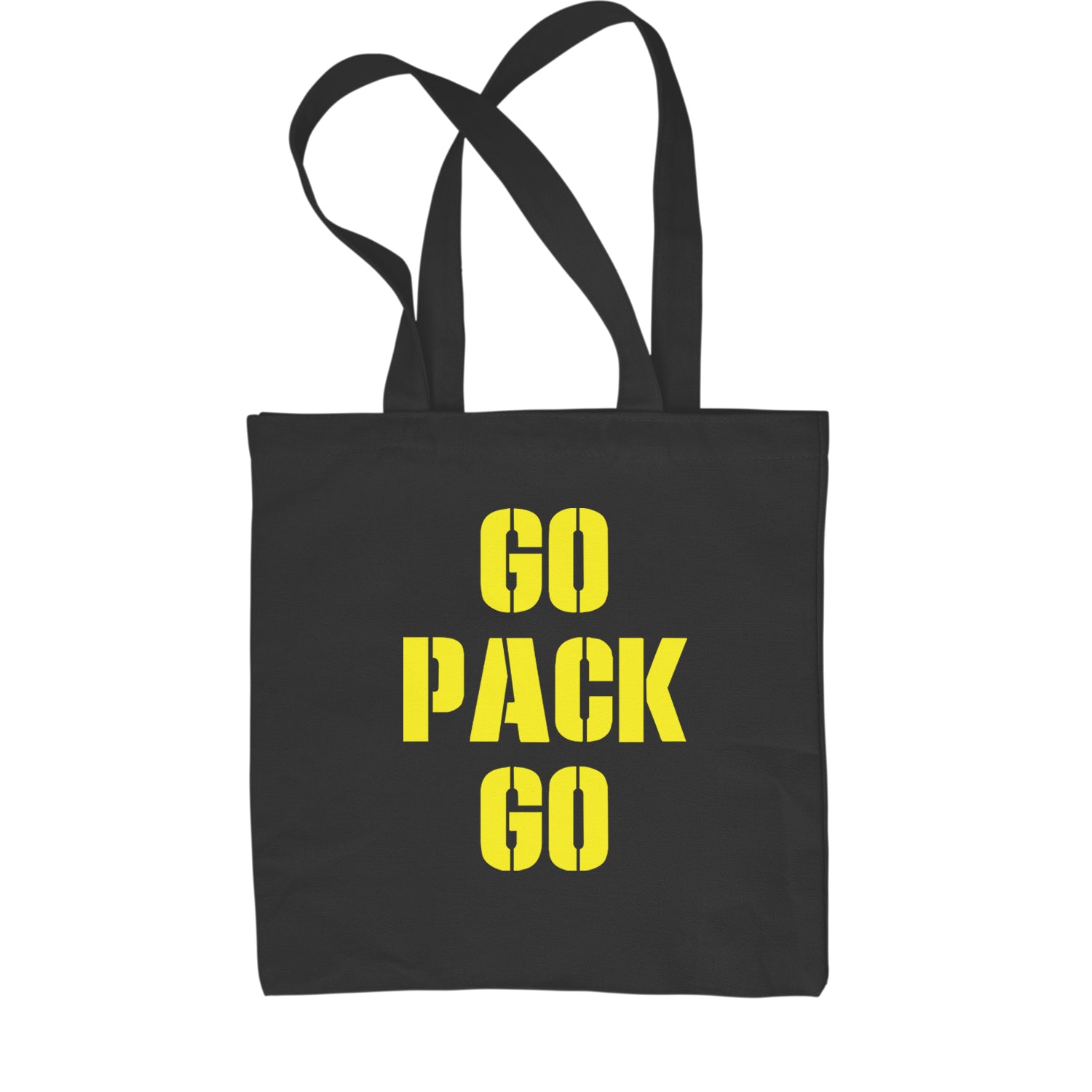 Go Pack Go Green Bay Shopping Tote Bag football, greenbay, packer by Expression Tees