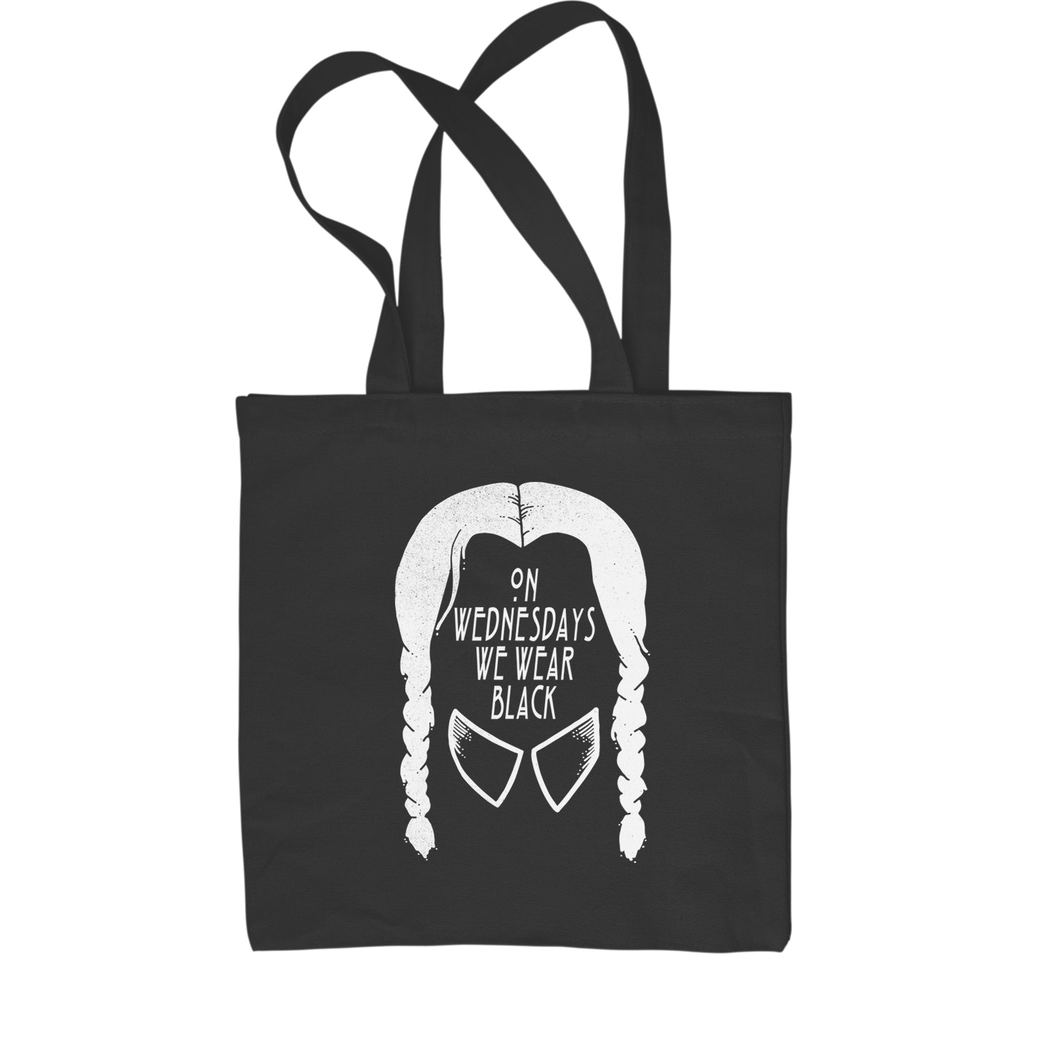 On Wednesdays, We Wear Black Shopping Tote Bag addams, family, gomez, morticia, pugsly, ricci, Wednesday by Expression Tees