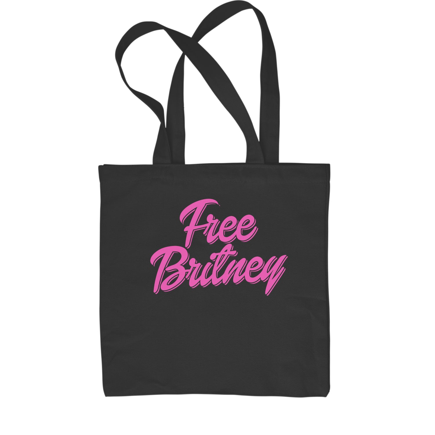 Pink Free Britney Shopping Tote Bag again, did, I, it, more, music, one, oops, pop, spears, time, toxic by Expression Tees