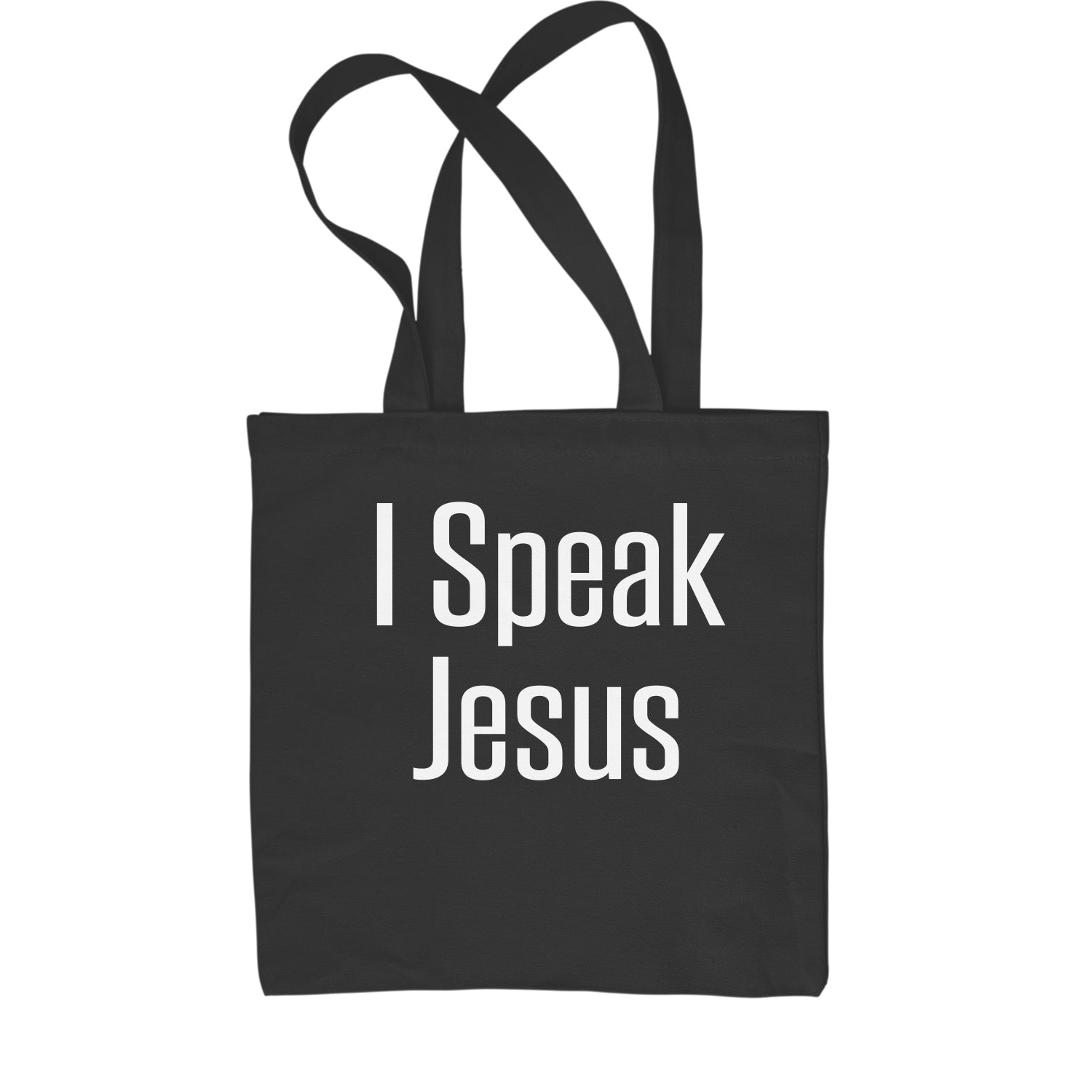 I Speak Jesus Shopping Tote Bag catholic, charity, christ, christian, christianity, city, concert, gayle, heaven, in, maverick, only, praise, scars, worship by Expression Tees