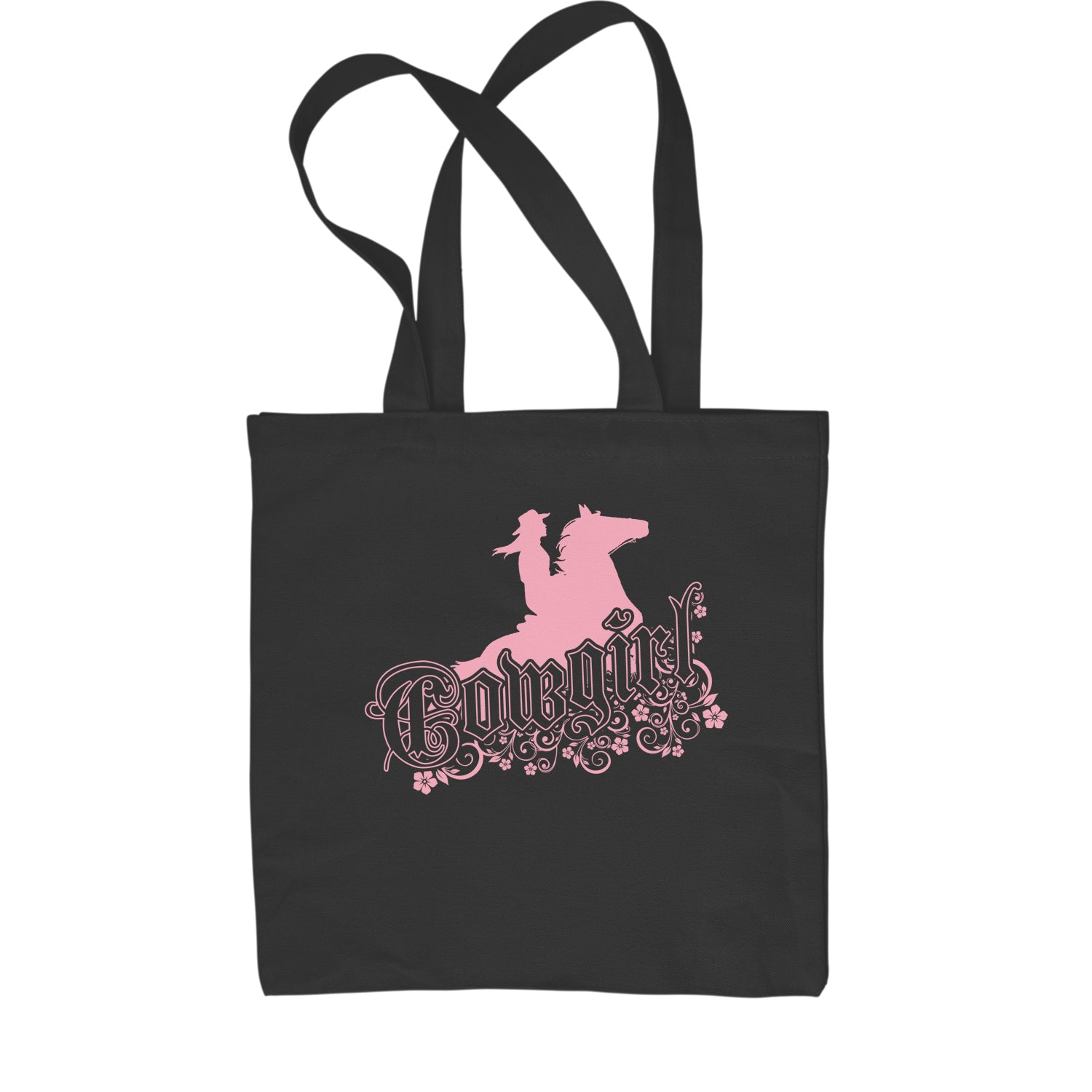 Cowgirl Riding A Horse Shopping Tote Bag country, daughter, farmers, girl, horses by Expression Tees