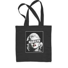 Marilyn Monroe Censored Shopping Tote Bag american, icon, marilyn, monroe by Expression Tees