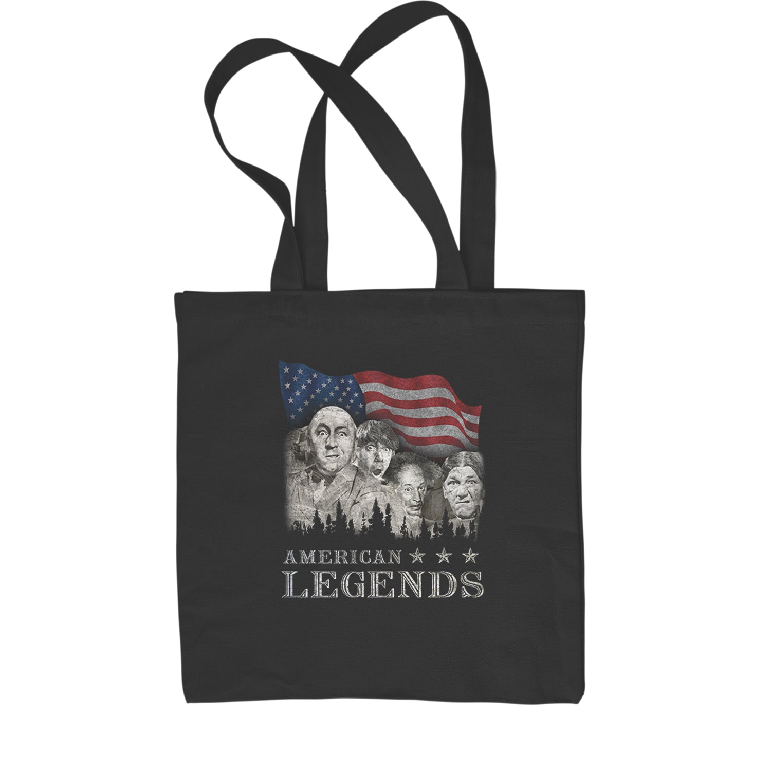 Mount RushMorons 3 Stooges Classic Retro TV Comedy Shopping Tote Bag