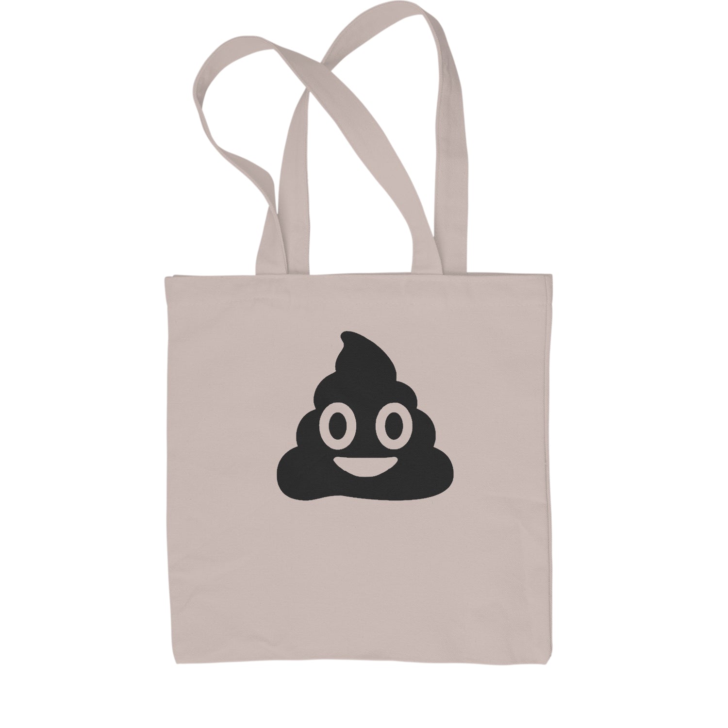 Emoticon Poop Face Smile Face Shopping Tote Bag cosplay, costume, dress, emoji, emote, face, halloween, smiley, up, yellow by Expression Tees