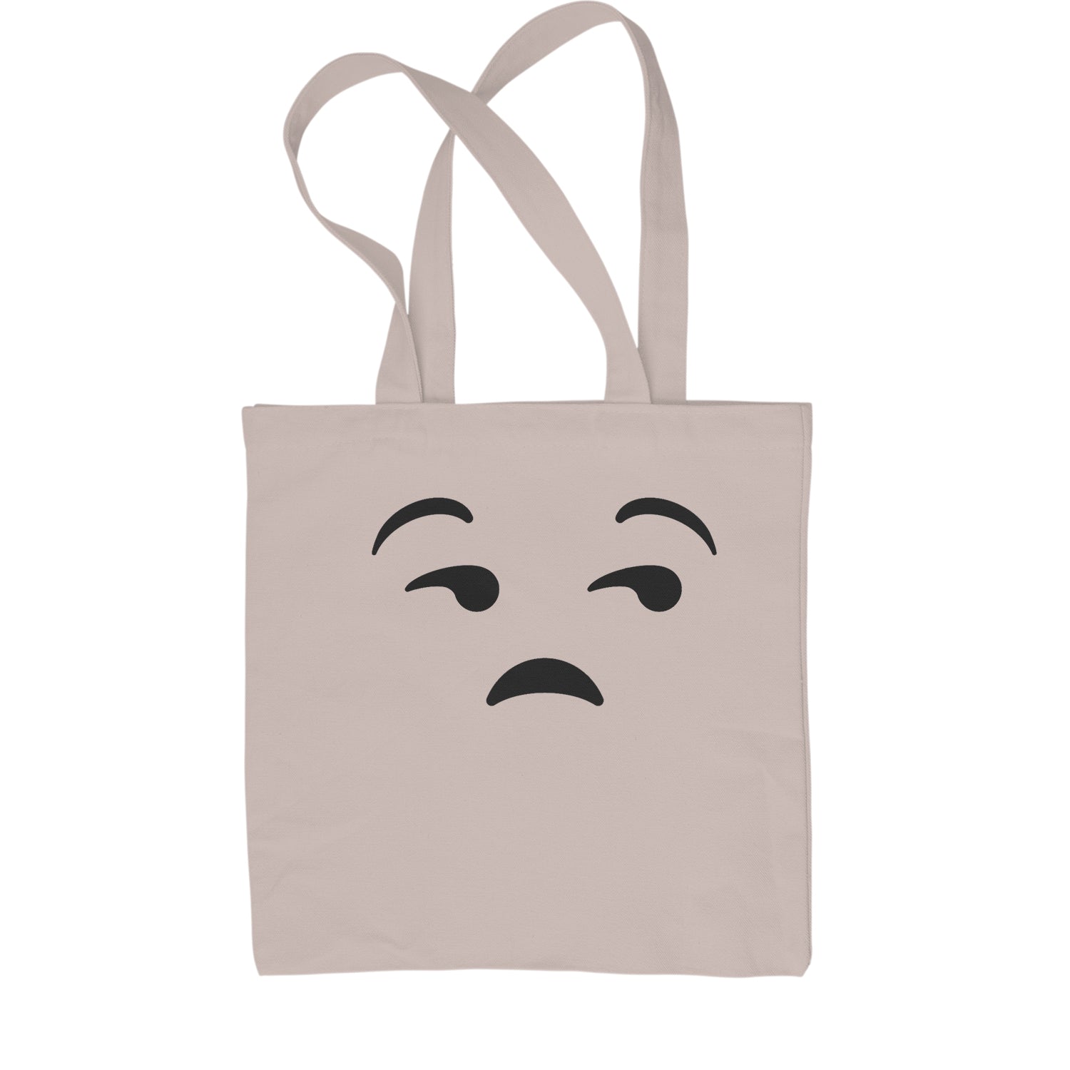 Emoticon Whatever Smile Face Shopping Tote Bag cosplay, costume, dress, emoji, emote, face, halloween, smiley, up, yellow by Expression Tees