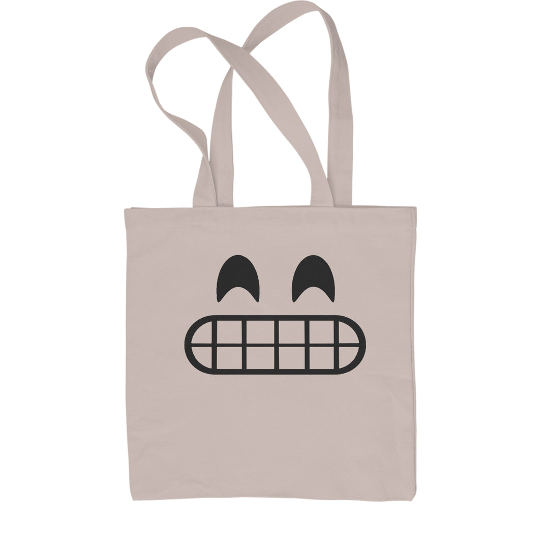 Grinning smile face on a yellow background printed on the Classic Cotton Canvas Tote