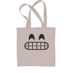 Grinning smile face on a yellow background printed on the Classic Cotton Canvas Tote