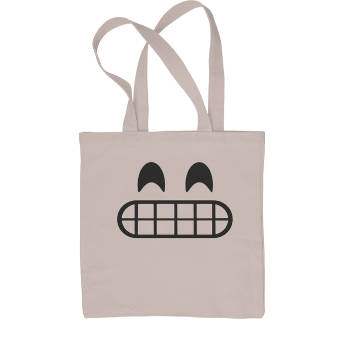 Emoticon Grinning Smile Face Shopping Tote Bag