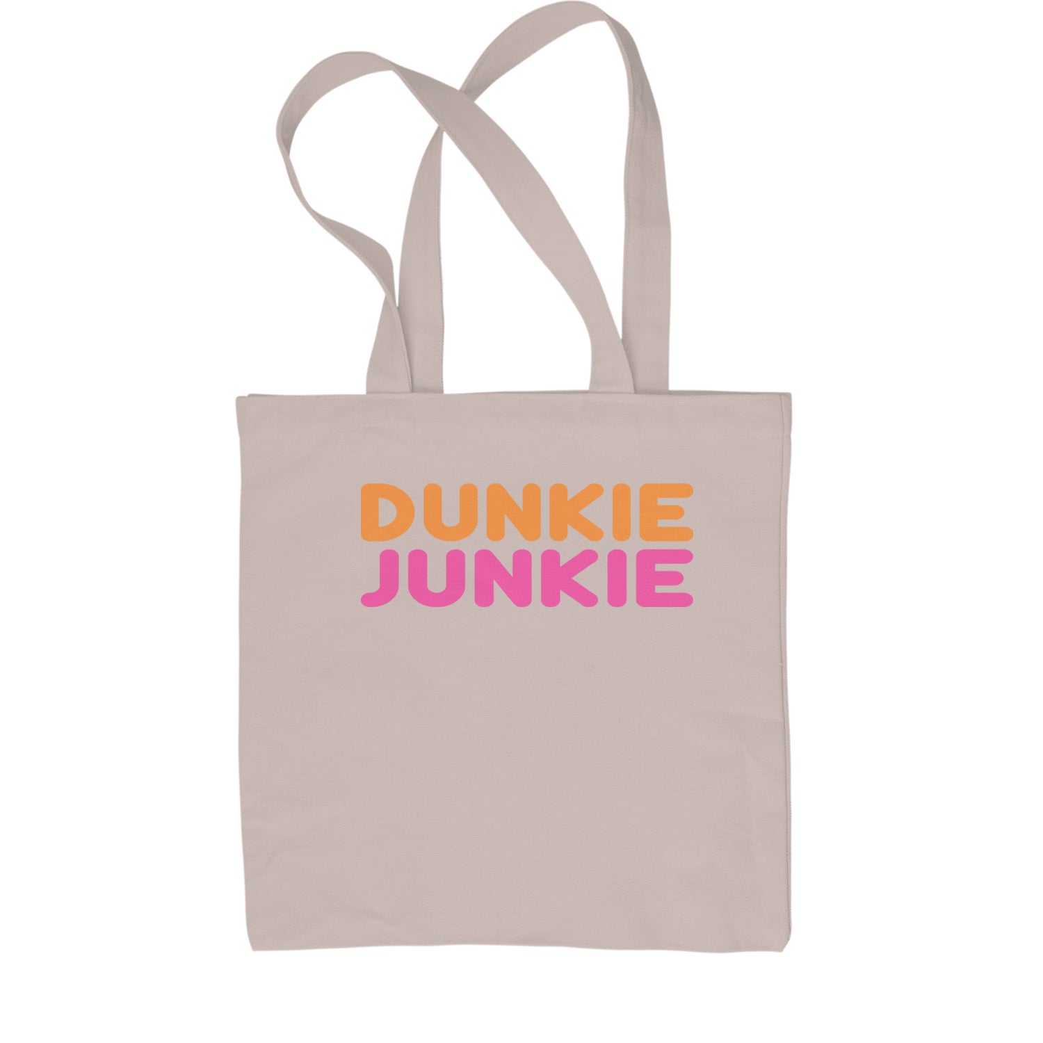 Dunkie Junkie Shopping Tote Bag addict, capuccino, coffee, dd, dnkn, dunkin, dunking, latte by Expression Tees