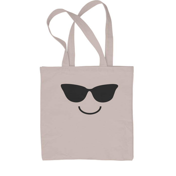 Emoticon Sunglasses Smile Face Shopping Tote Bag