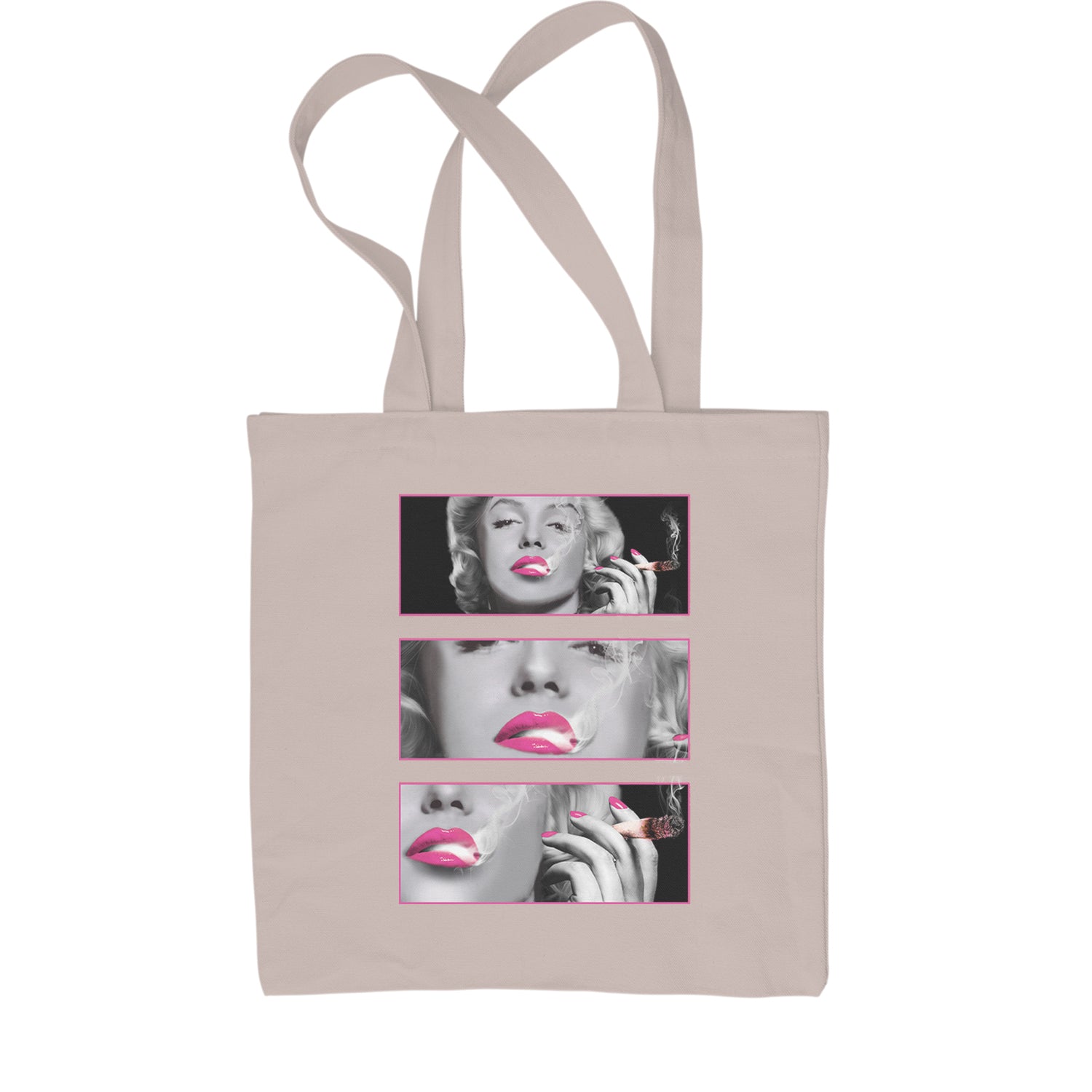 Marilyn Monroe Roll It Lick It Smoke It Shopping Tote Bag