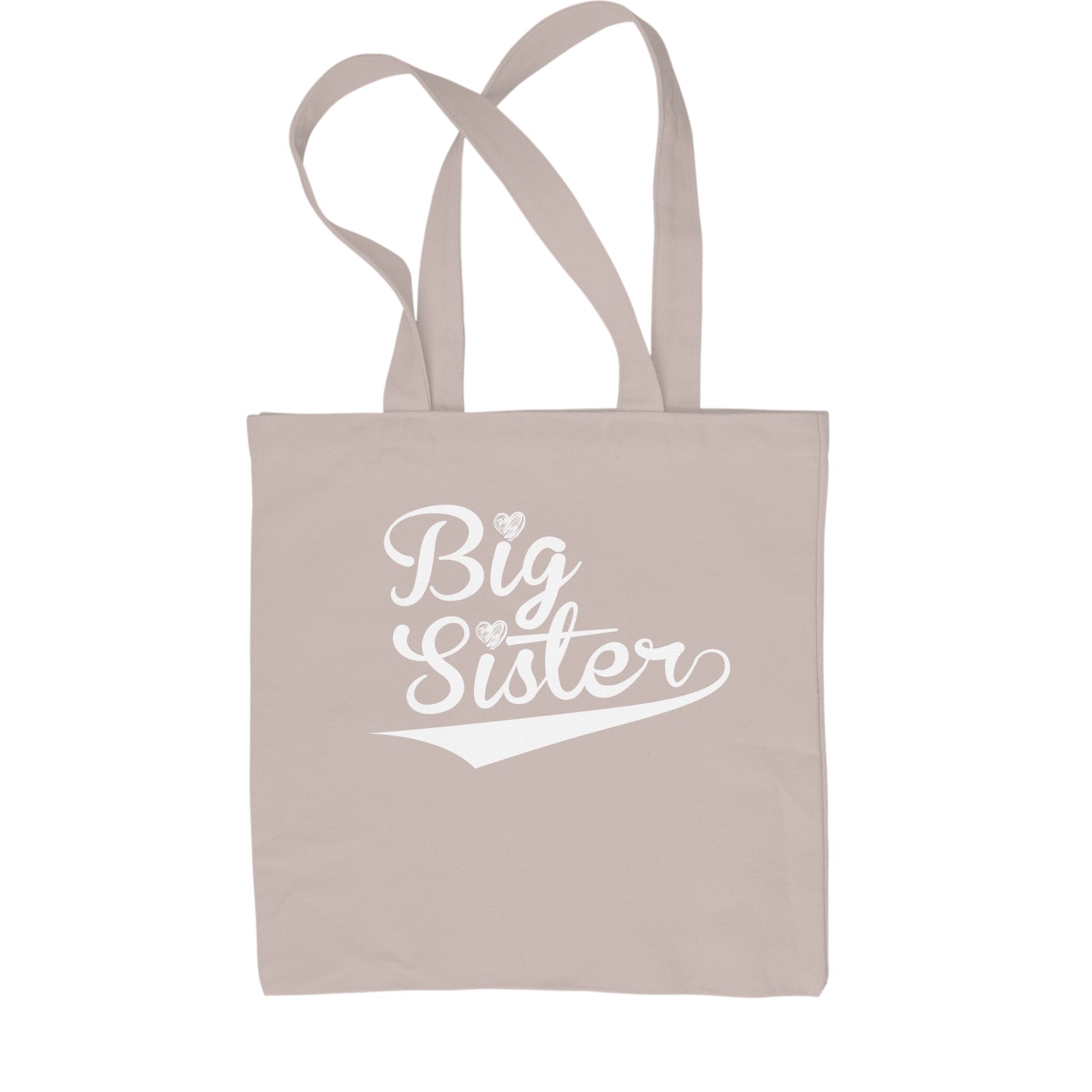 Big Sister Sibling Shopping Tote Bag announcement, big, brother, family, little, rivalry, sibling, sister by Expression Tees