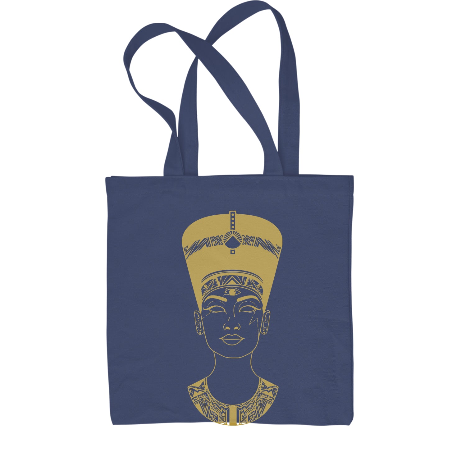 Nefertiti Egyptian Queen Shopping Tote Bag african, american, aten, egyptian, goddess by Expression Tees