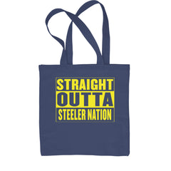 Straight Outta Steeler Nation Football  Shopping Tote Bag