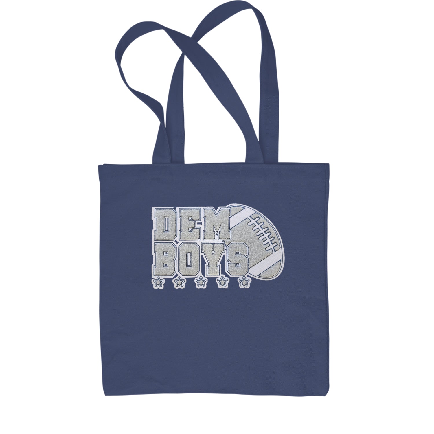 Dem Boys Embroidered Patch 2 Shopping Tote Bag dallas, fan, jersey, team, texas by Expression Tees