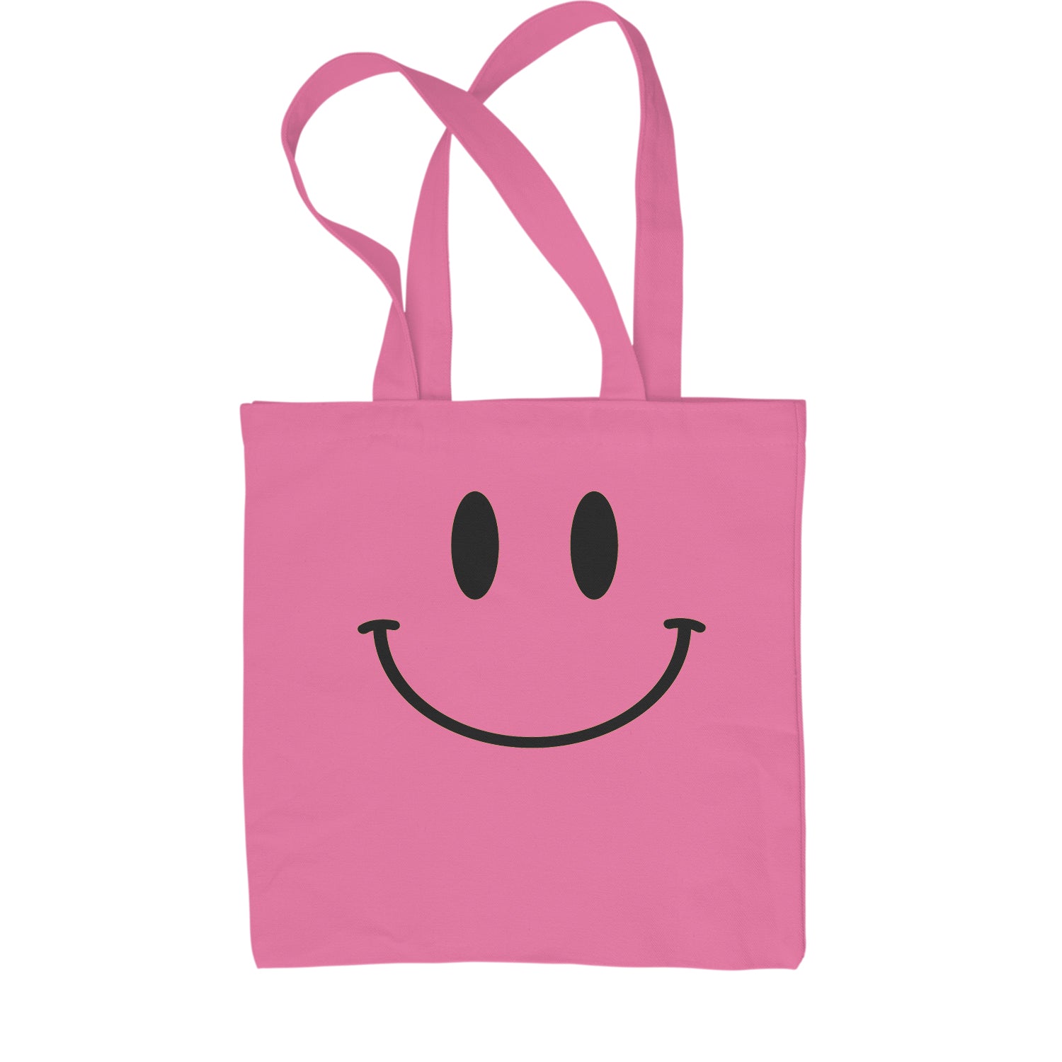 Emoticon Big Smile Face Shopping Tote Bag emoji, emoticon, face, happy, smiley by Expression Tees