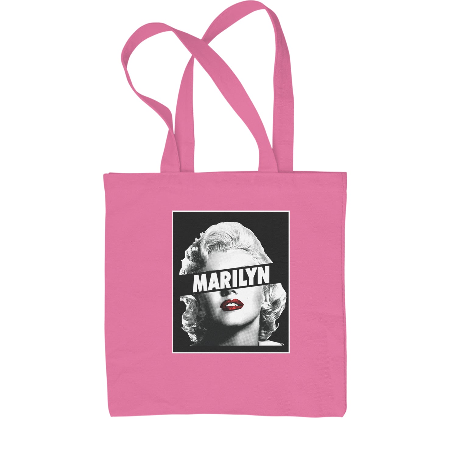 Marilyn Monroe Censored Shopping Tote Bag american, icon, marilyn, monroe by Expression Tees