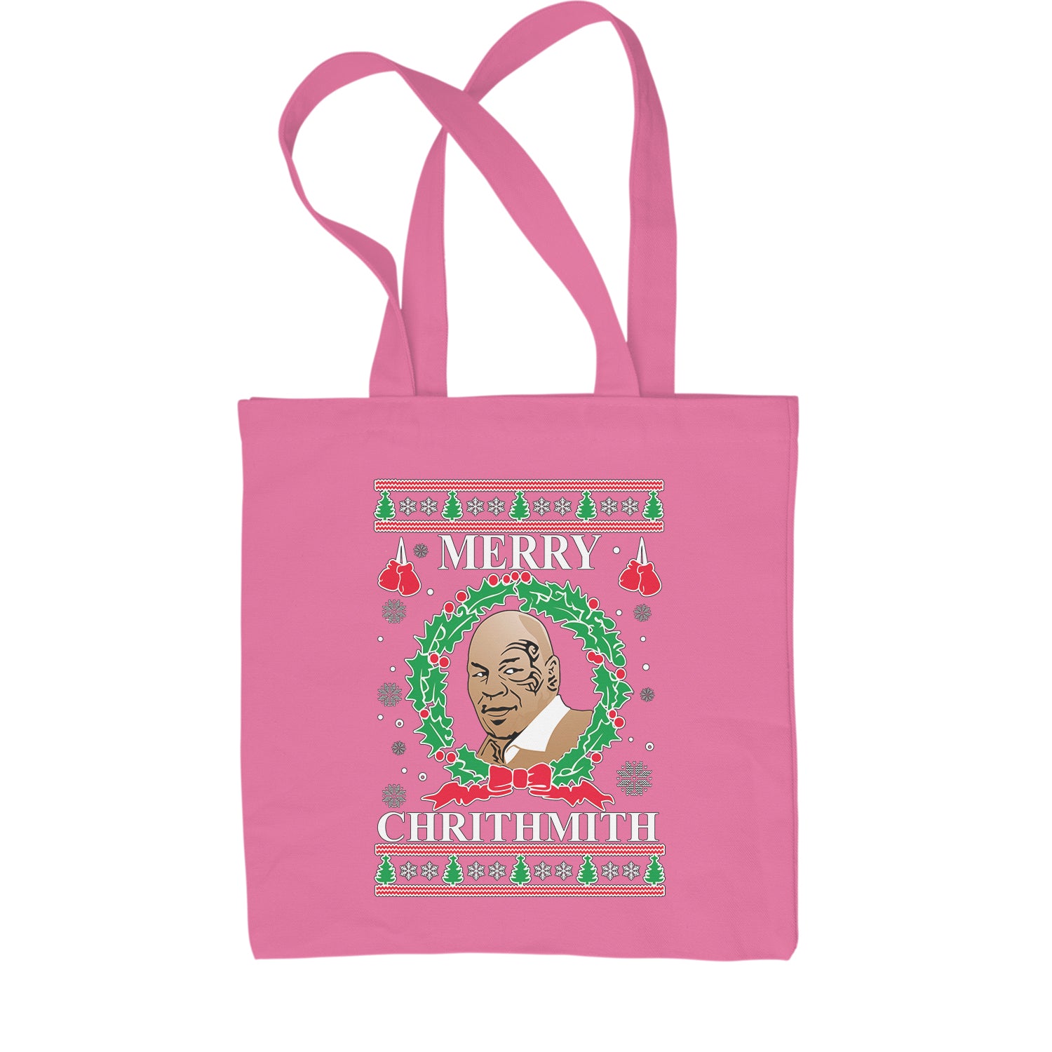 Merry Chrithmith Ugly Christmas Shopping Tote Bag christmas, holiday, michael, mike, sweater, tyson, ugly by Expression Tees