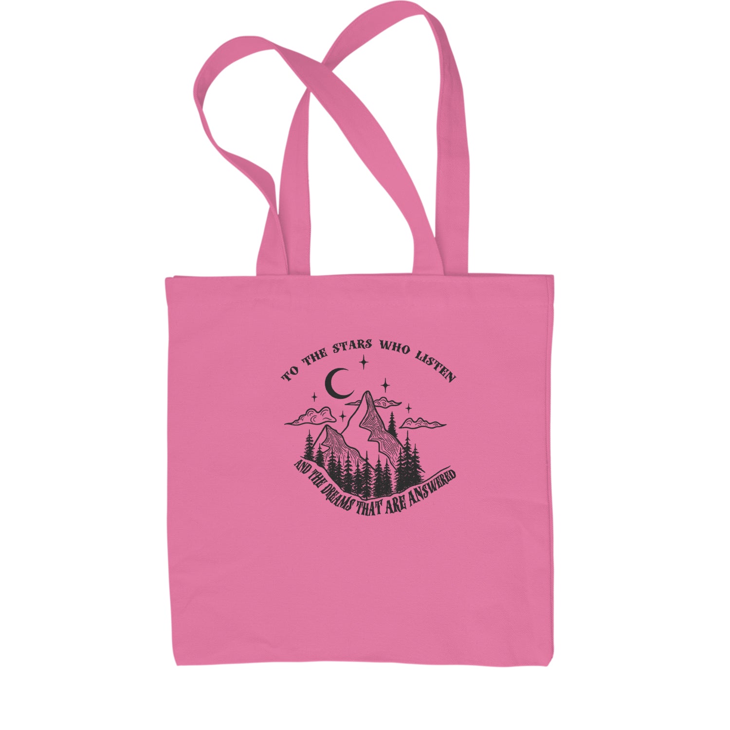To The Stars Who Listen… ACOTAR Quote Shopping Tote Bag acotar, court, tamlin, thorns by Expression Tees