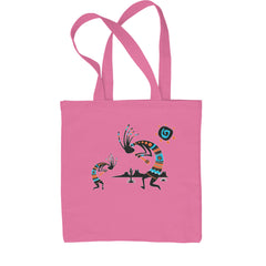 Native American Kokopelli Southwest Shopping Tote Bag american, hopi, indian, native, navajo by Expression Tees