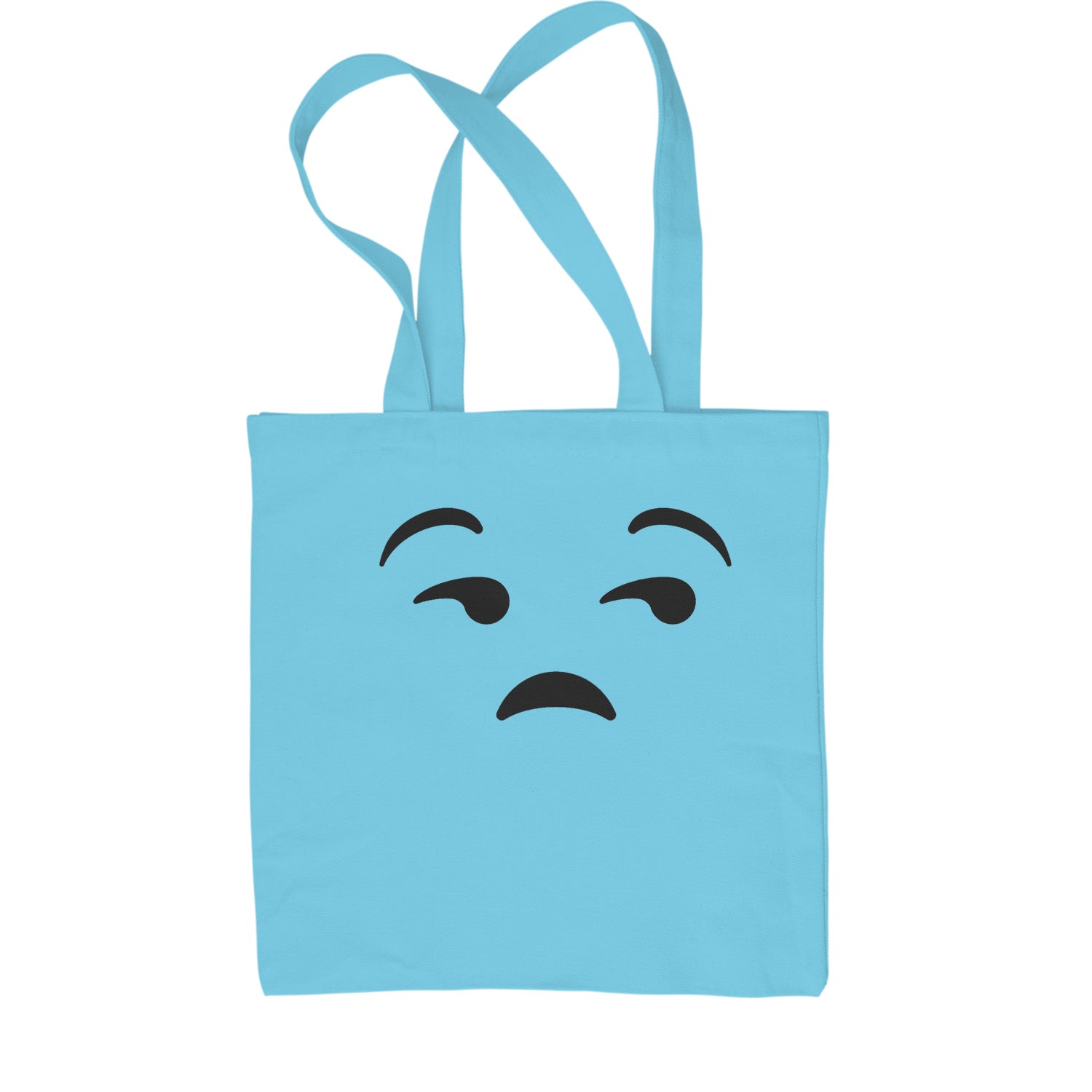 Emoticon Whatever Smile Face Shopping Tote Bag cosplay, costume, dress, emoji, emote, face, halloween, smiley, up, yellow by Expression Tees